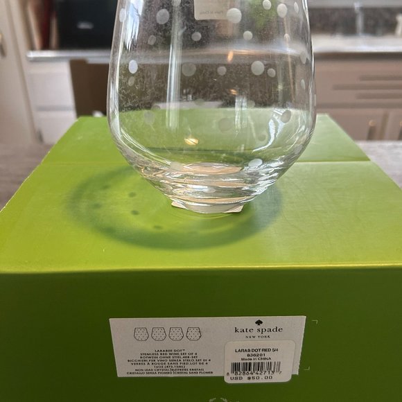 Kate Spade Red Wine Glasses Set of 4 - Picture 1 of 5